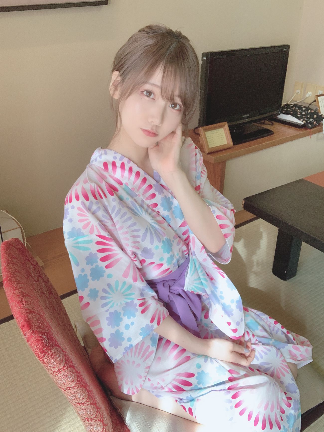 图片[2]-日本美少女COSERけんけん fantia 花火柄浴衣-COS世界