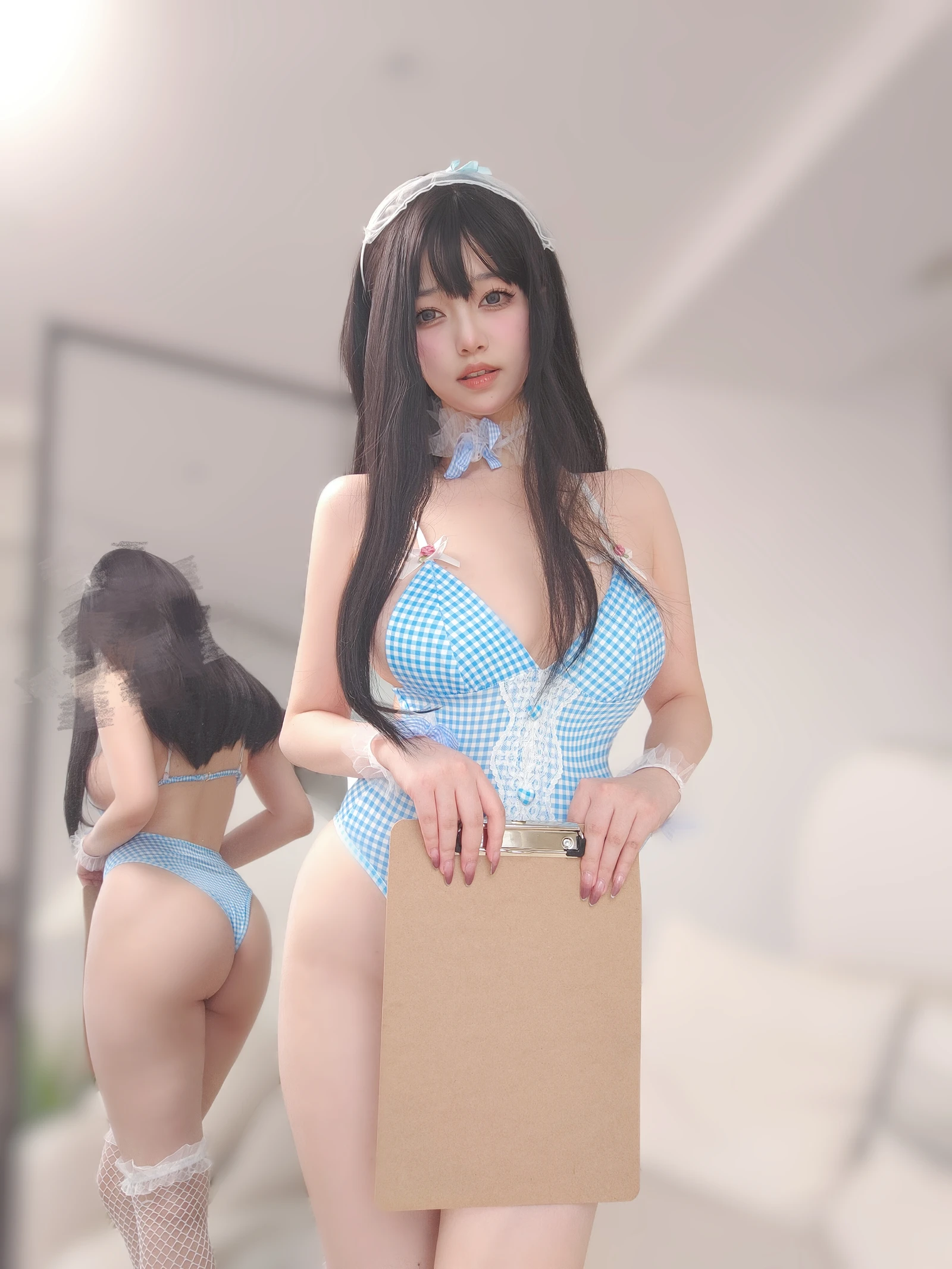 图片[2]-蓝色泳装女仆-COS世界